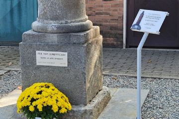 Inaugurato a novembre 2025 il nuovo monumento realizzato presso il Viale della Rimembranza dal gruppo alpini di Bricherasio a ricordo di tutte le "vite spezzate"