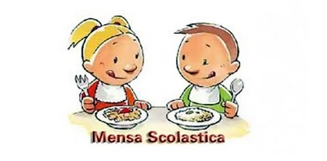 Due bambini seduti vicini che sono pronti con forchetta e cucchiaio in mano a mangiare un piatto di pasta